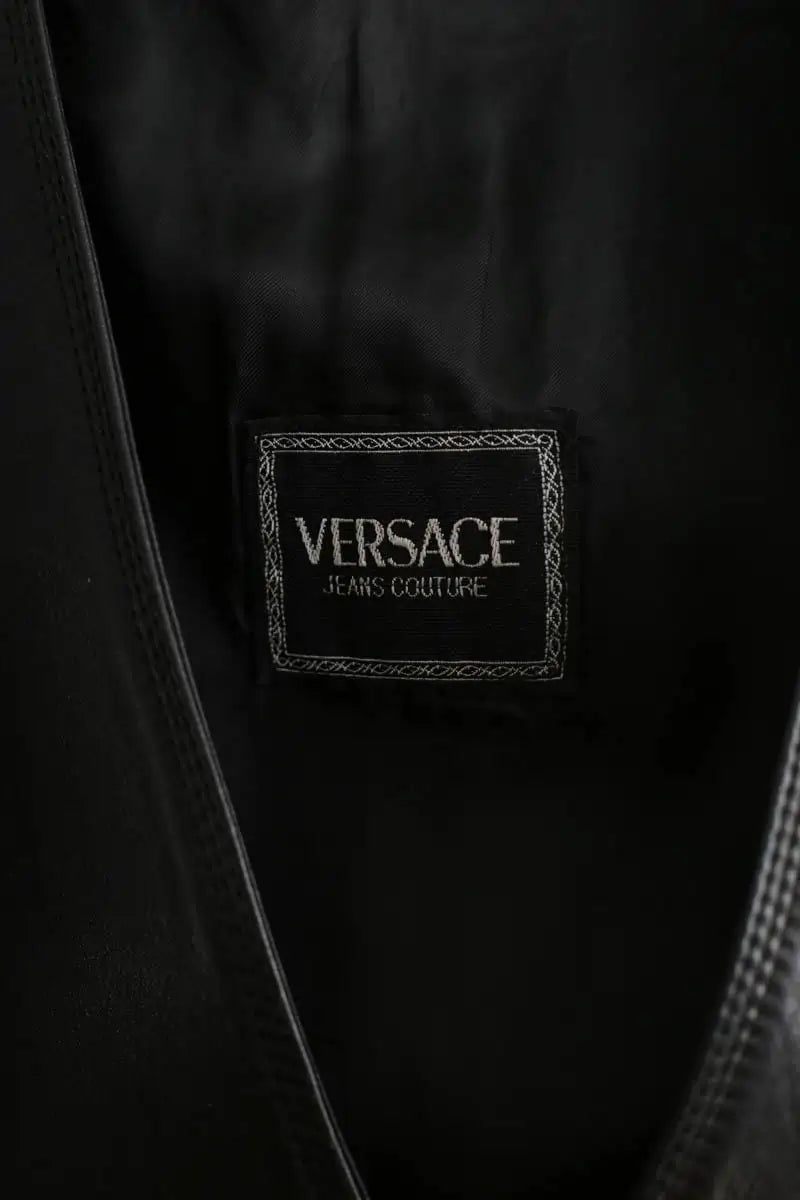 Veste Versace Noir en Cuir