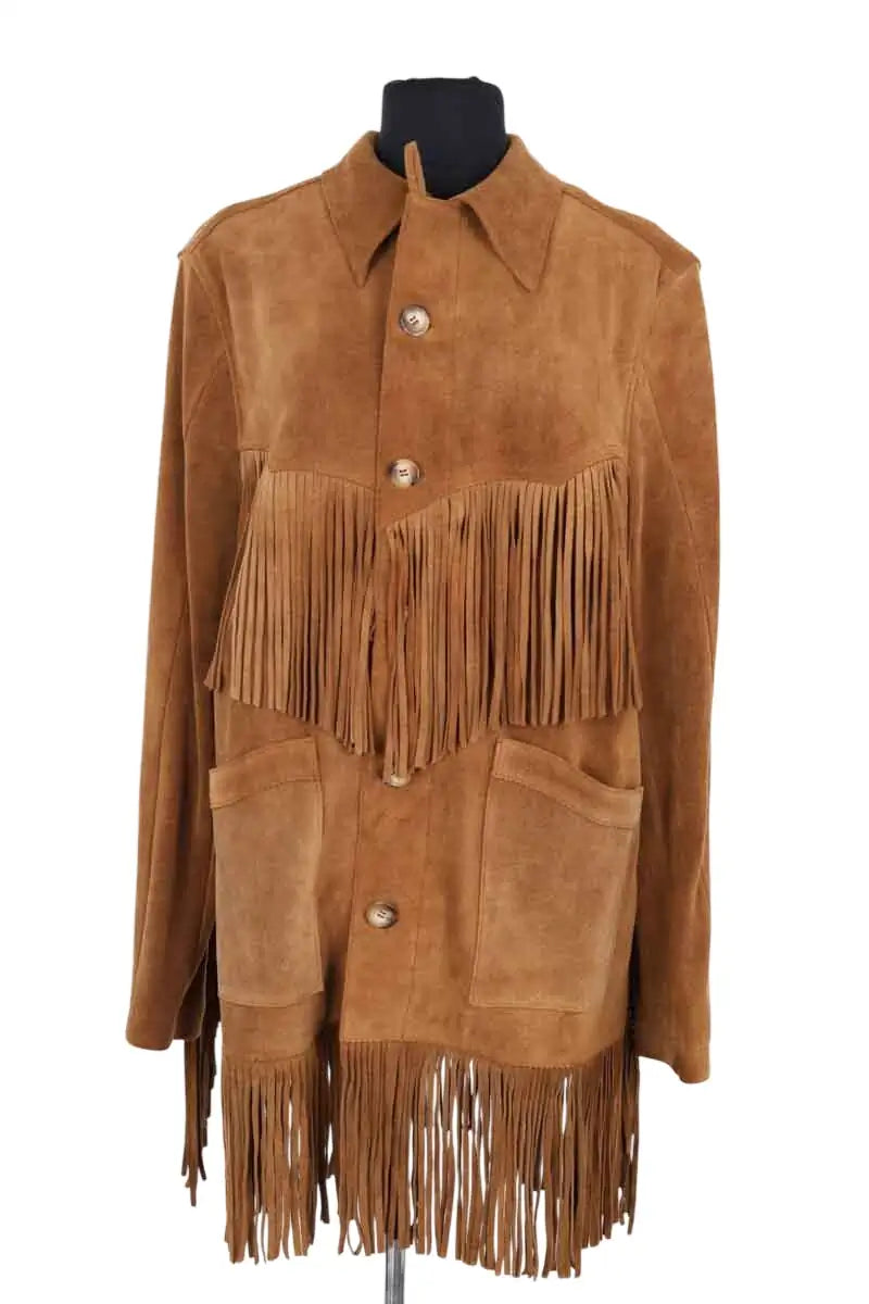 Veste Victoria Leivissa Camel en Daim, taille XL - Seconde Main
