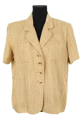 Veste Yves Saint Laurent Camel en Lin, taille XXL - Seconde Main