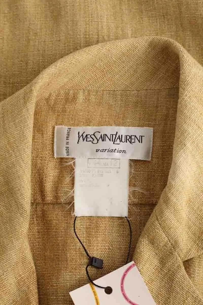 Veste Yves Saint Laurent Camel en Lin