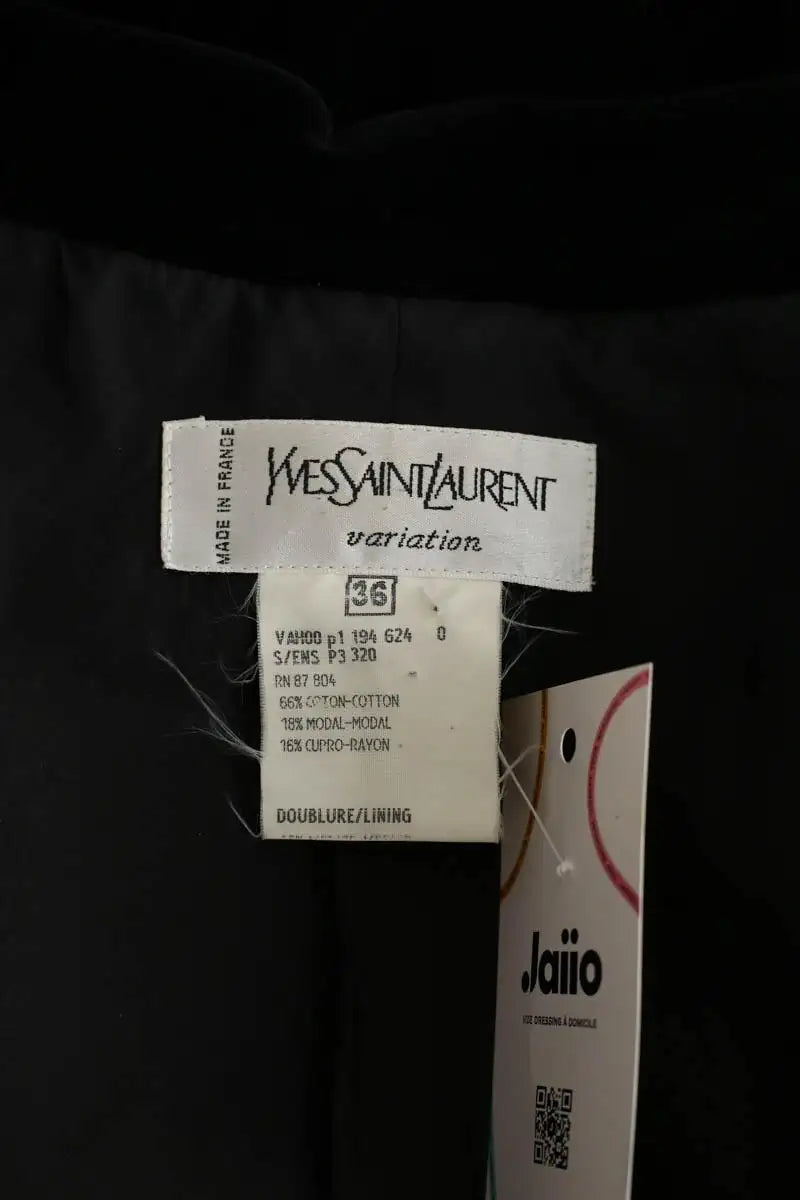Veste Yves Saint Laurent Noir en Coton
