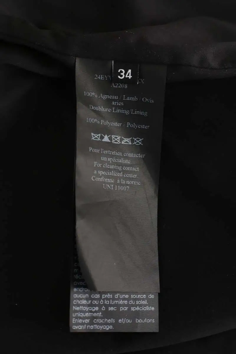 Veste Yves Salomon Marron en Cuir