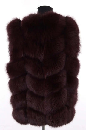 Veste Yves Salomon Violet en Fourrure