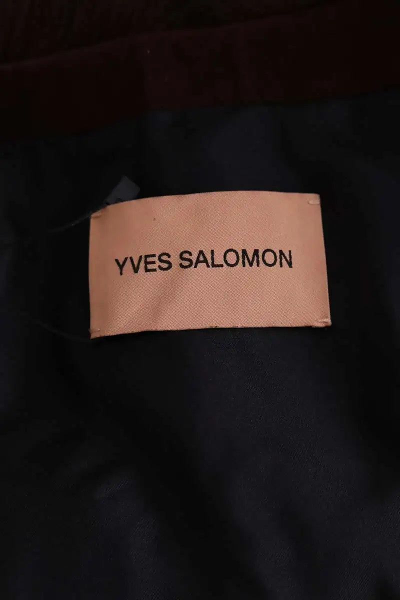 Veste Yves Salomon Violet en Fourrure