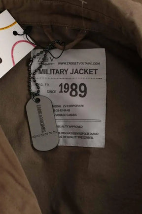 Veste Zadig & Voltaire Military jacket Kaki en Coton