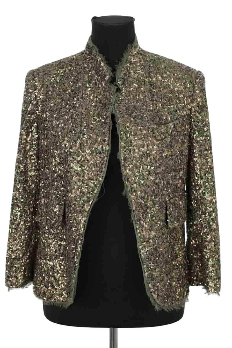 Veste Zadig & Voltaire Vert en Paillettes, taille S - Seconde Main