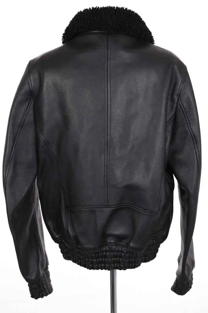 Blouson Ami Noir en Cuir