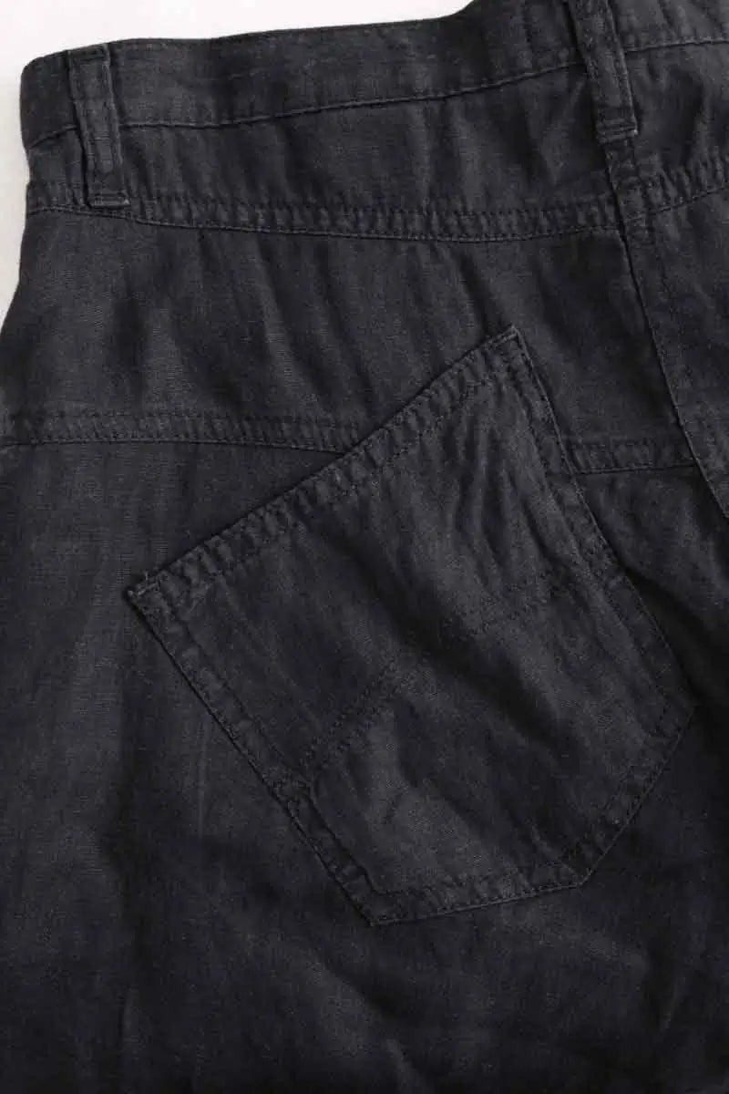 Mini jupe Armani Jeans Noir en Lin