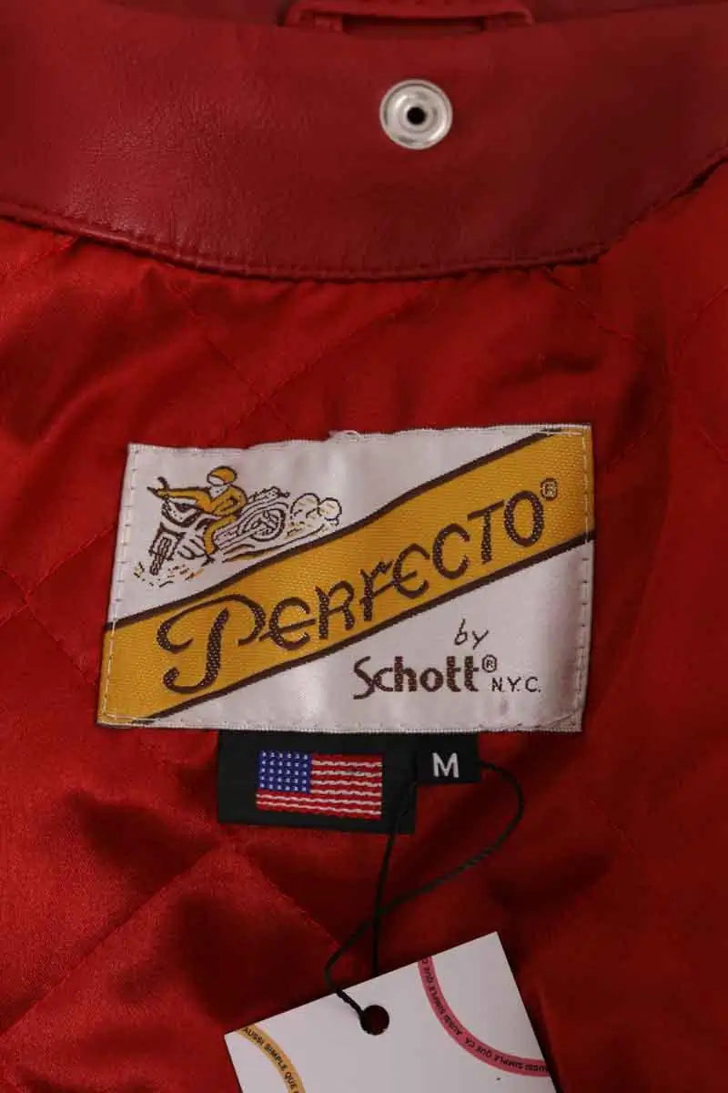 Veste Schott Rouge en Synthétique