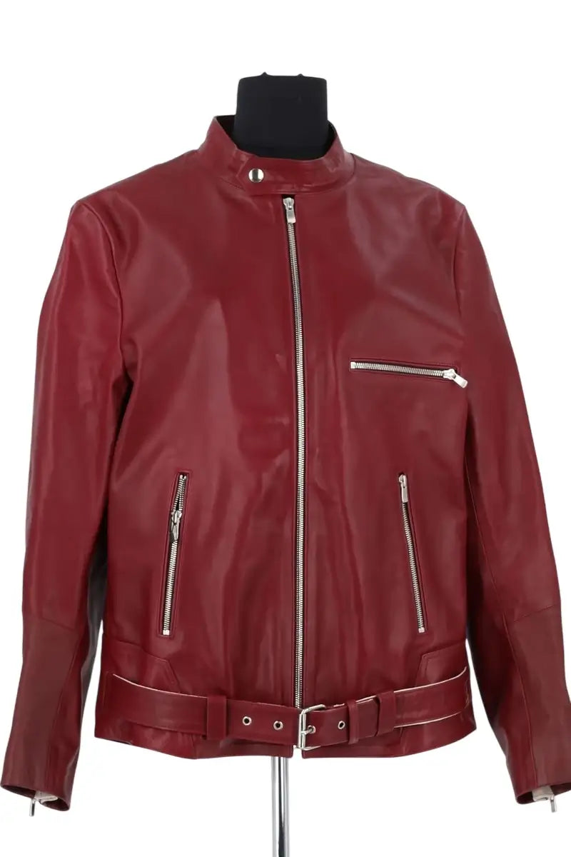 Veste Alice Balas Bordeaux en Cuir, taille L - Seconde Main