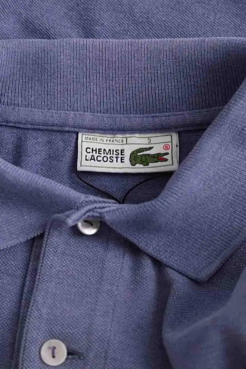 Polo Lacoste Bleu en Coton