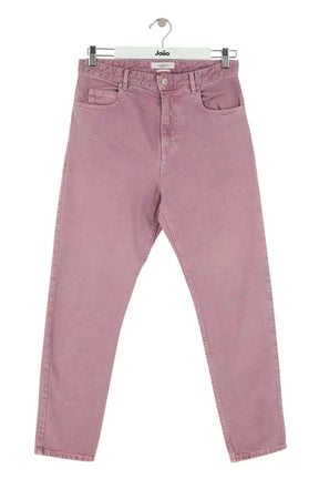 Jean droit Isabel Marant Étoile Lanea Rose en Coton, taille S - Seconde Main