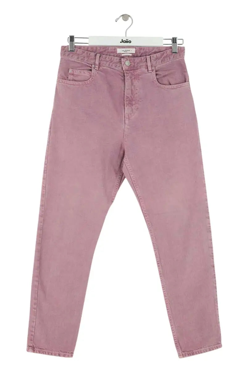 Jean droit Isabel Marant Étoile Lanea Rose en Coton, taille S - Seconde Main