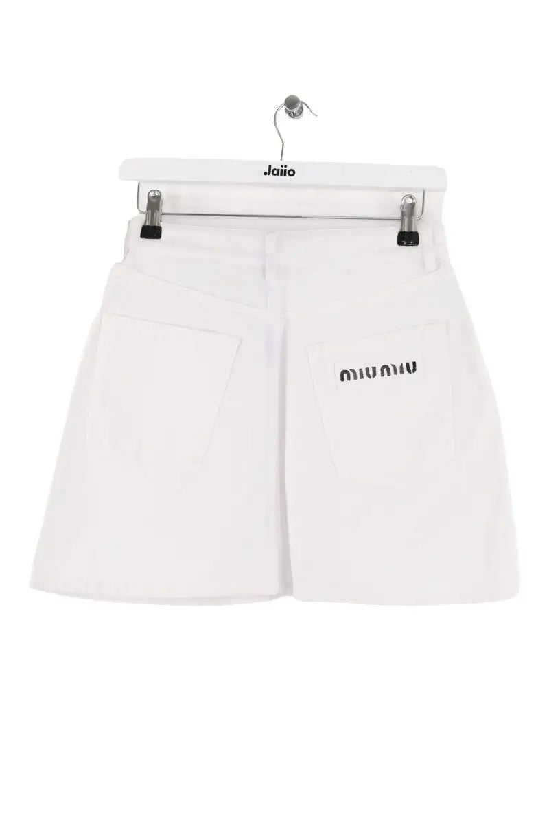 Mini jupe Miu Miu Blanc en Coton