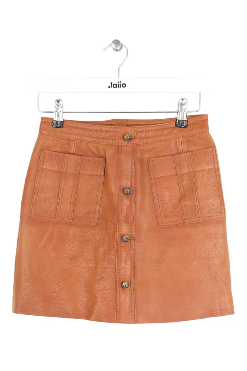 Mini jupe Aje Camel en Cuir, taille S - Seconde Main
