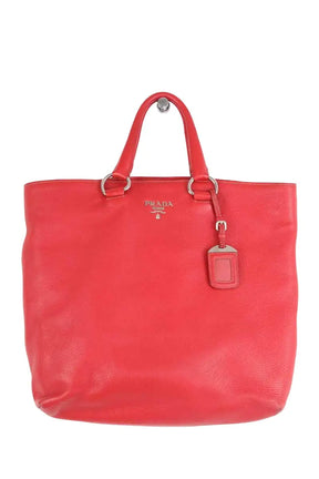 Cabas Prada Rouge en Cuir - Seconde Main