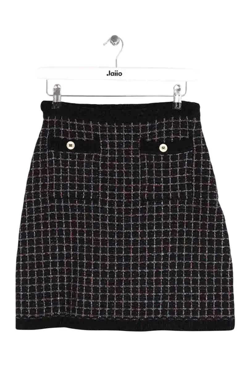 Jupe Sandro Noir en Synthétique, taille M - Seconde Main