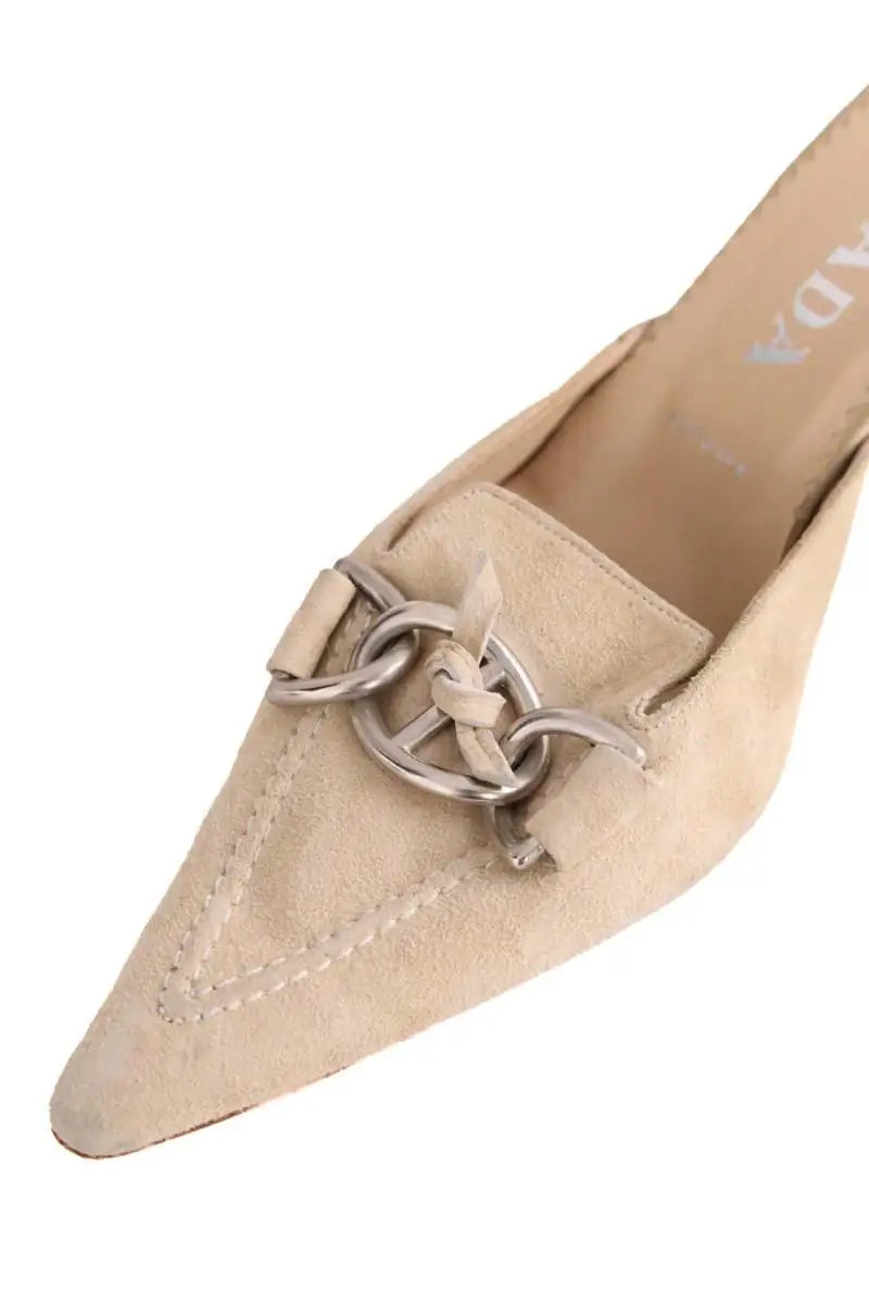 Talons Prada Beige en Daim