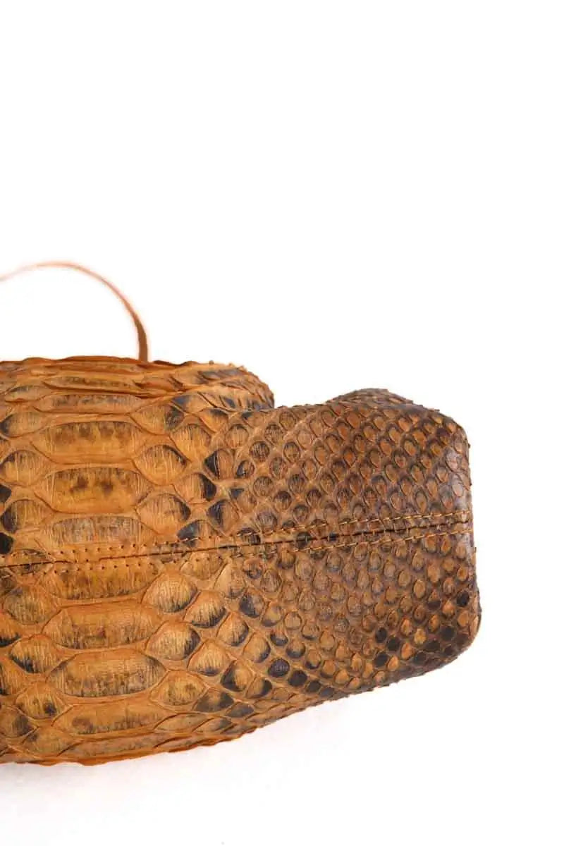 Mini sac Sista Jaune en Cuirs exotiques