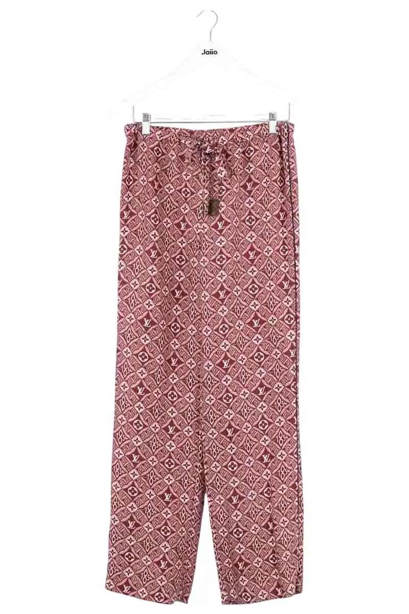 Pantalon droit Louis Vuitton Marron en Soie, taille S - Seconde Main