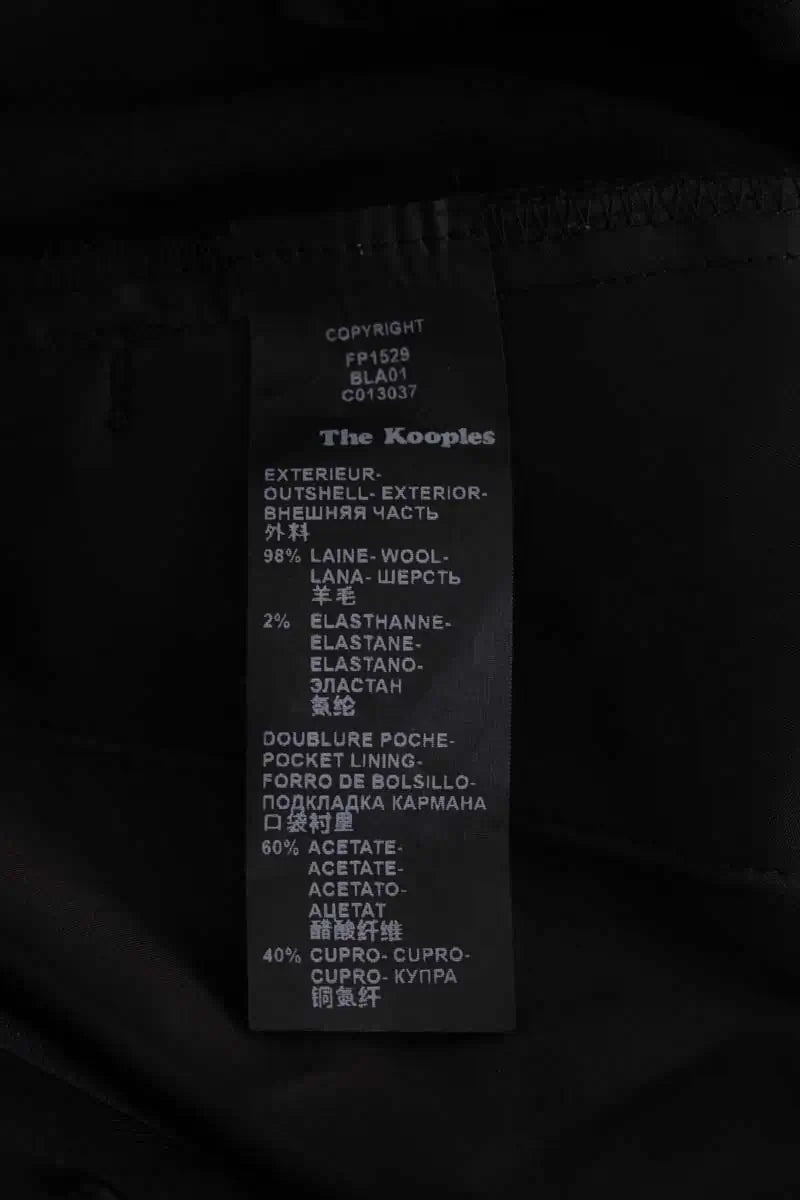 Pantalon The Kooples Noir en Laine