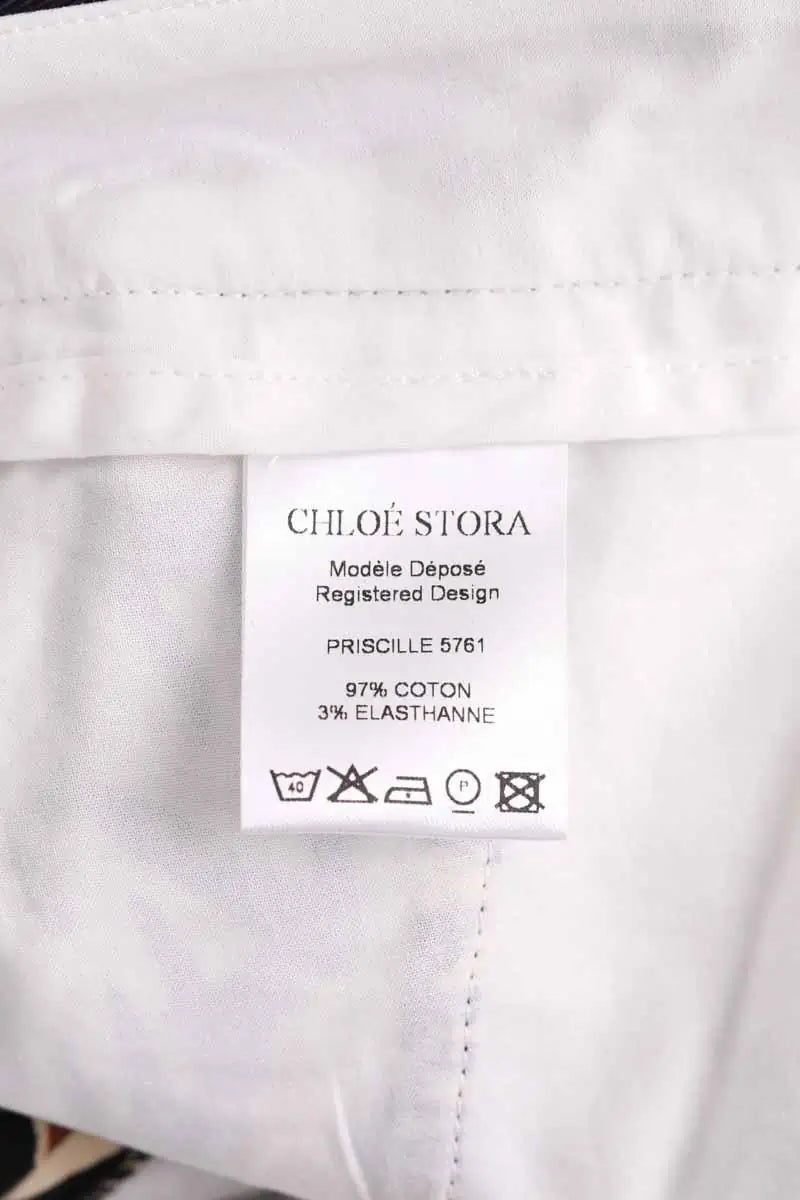 Pantalon droit Chloé Stora Beige en Coton