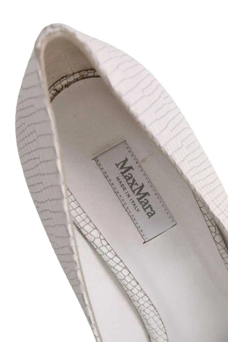 Talons Max Mara Blanc en Cuir