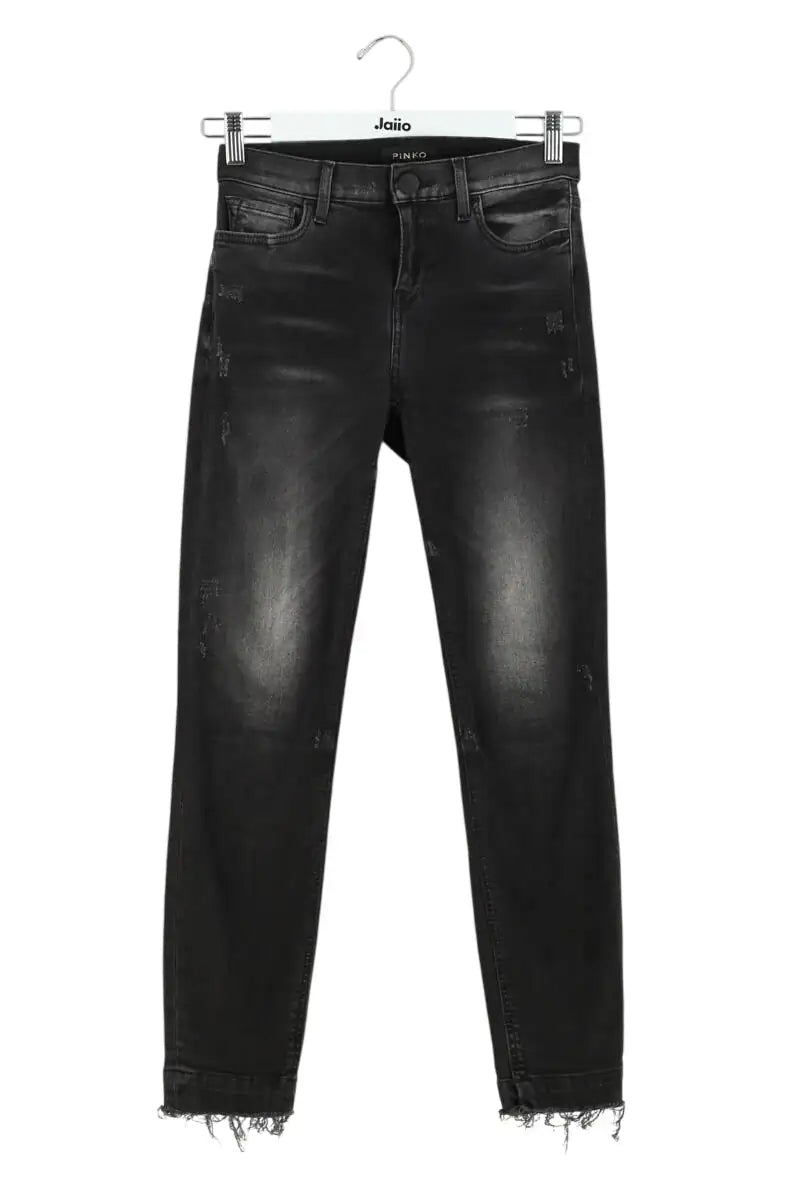 Jean slim Pinko Noir en Coton, taille XS - Seconde Main