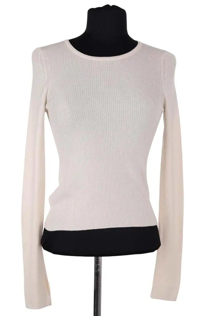 Top Kujten Ecru en Soie, taille S - Seconde Main