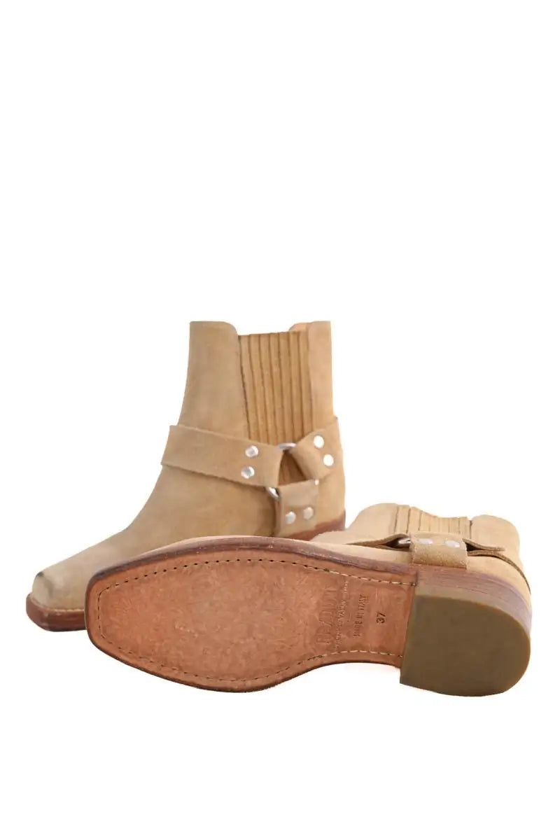 Boots RE/DONE Beige en Daim