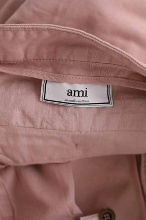 Pantalon droit Ami Beige en Coton
