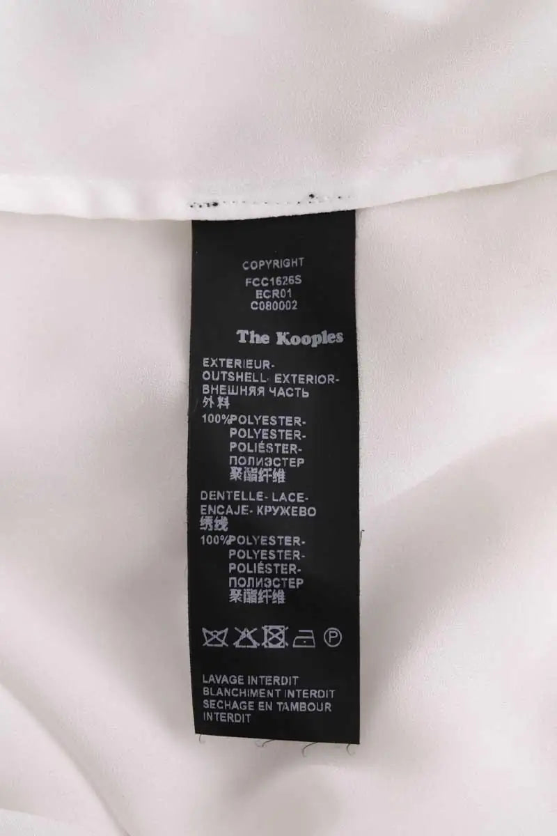 Blouse The Kooples Blanc en Synthétique