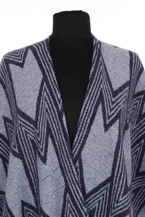 Poncho Maje Bleu en Synthétique