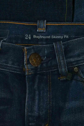 Jean slim Levi's Boyfriend slim fit Bleu en Coton
