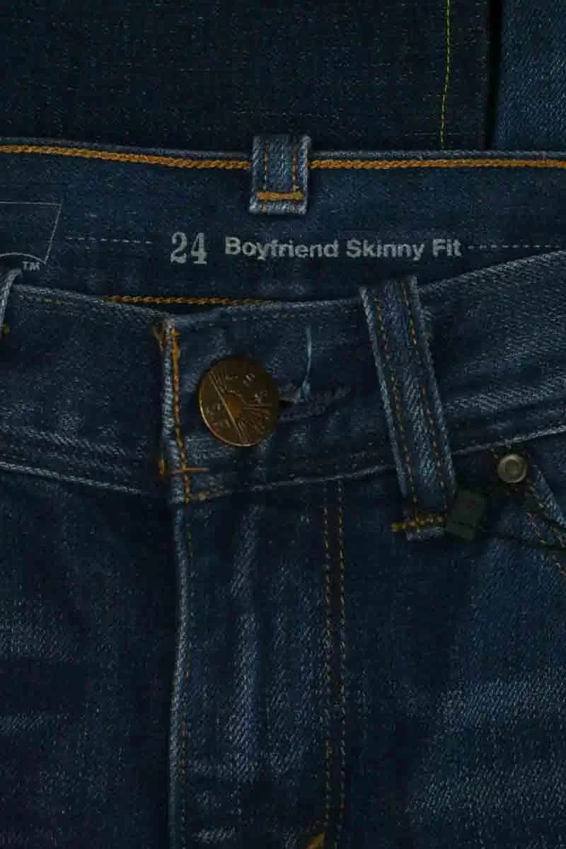 Jean slim Levi's Boyfriend slim fit Bleu en Coton