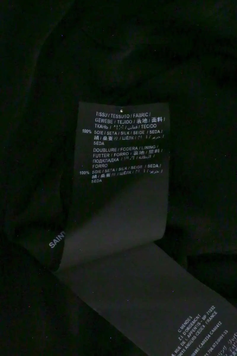 Robe Saint Laurent Noir en Soie