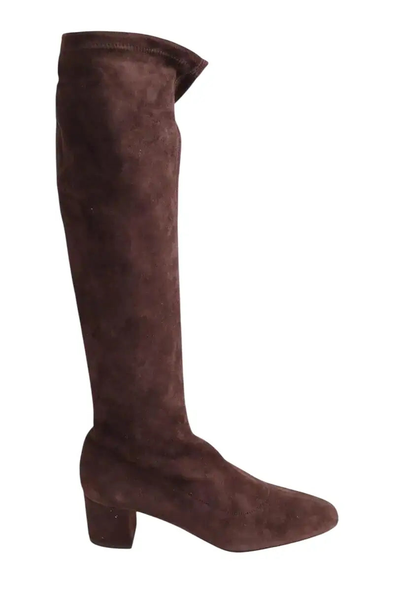 Bottes LK Bennett Eldon Marron en Daim, taille 36 - Seconde Main