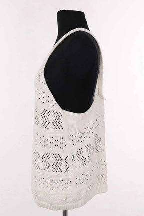 Top sans manche Sézane Beige en Coton