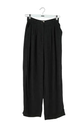 Pantalon droit Sessun Emile Noir en Viscose, taille S - Seconde Main