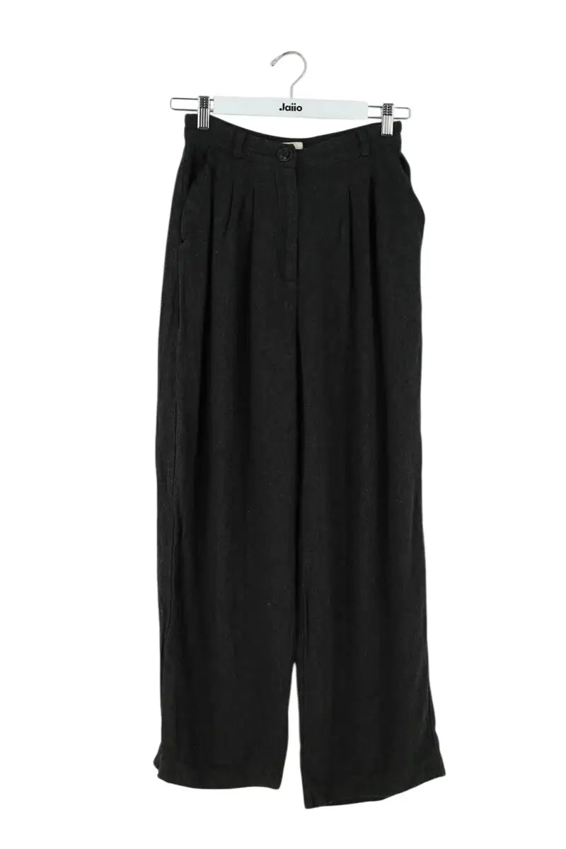 Pantalon droit Sessun Emile Noir en Viscose, taille S - Seconde Main