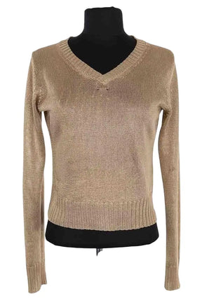 Pull Barbara Bui Doré en Synthétique, taille S - Seconde Main