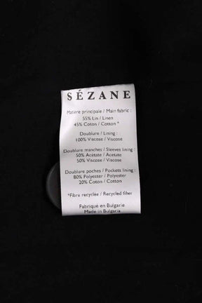 Blazer Sézane Noir en Lin