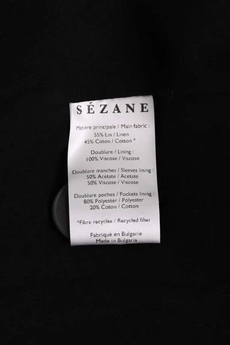 Blazer Sézane Noir en Lin