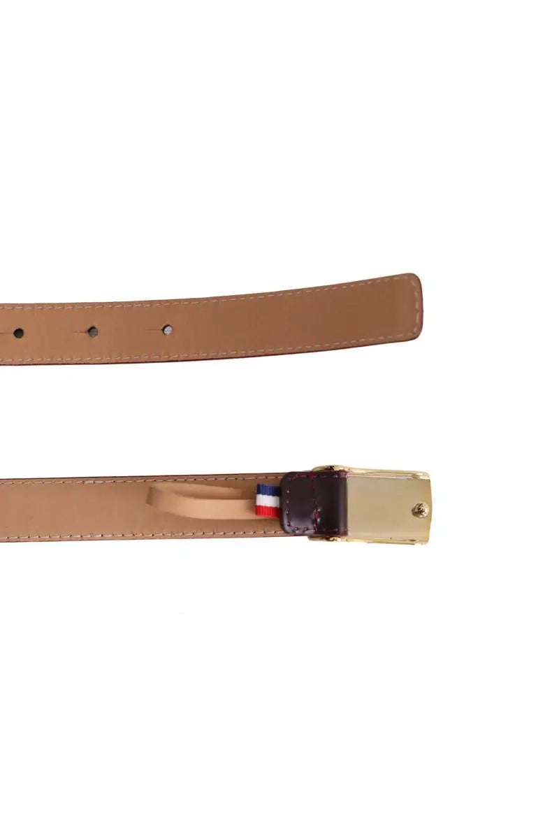 Ceinture Maison Boinet Bordeaux en Cuir
