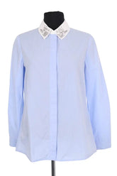 Chemise Claudie Pierlot Bleu en Coton, taille S - Seconde Main