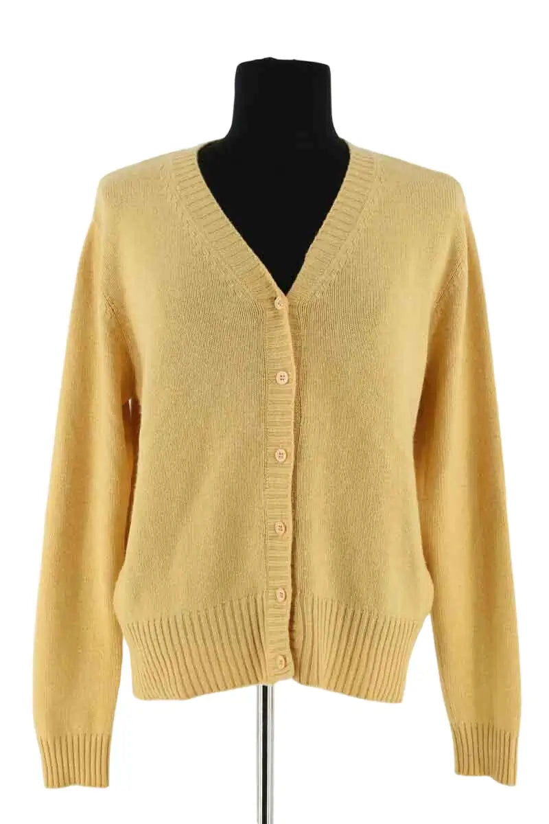 Cardigan Eric Bompard Jaune en Cachemire, taille XL - Seconde Main