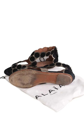Ballerines Alaïa Noir en Daim