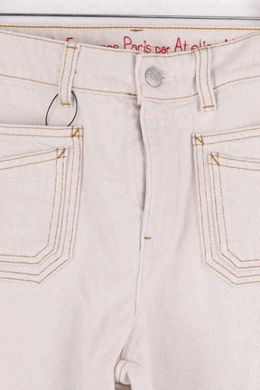 Jean large Ines de la Fressange Ecru en Coton