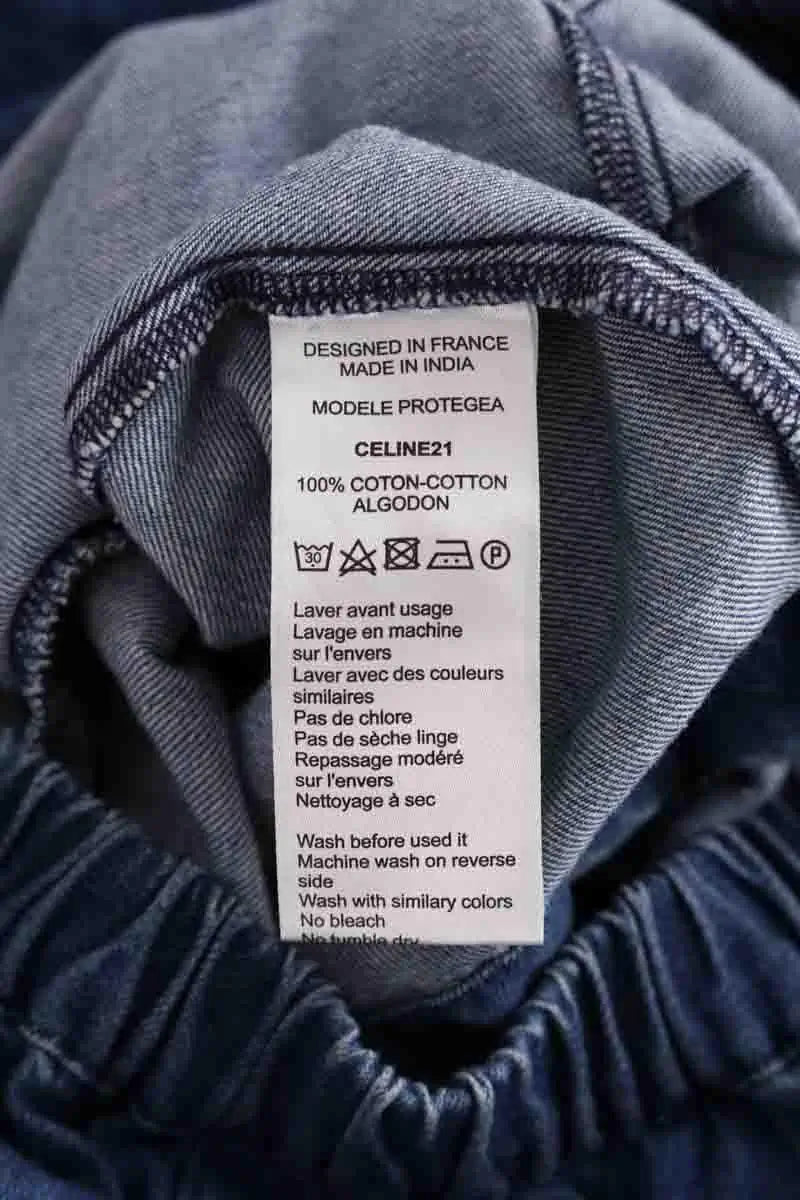 Jupe Bonton Celine Bleu en Coton
