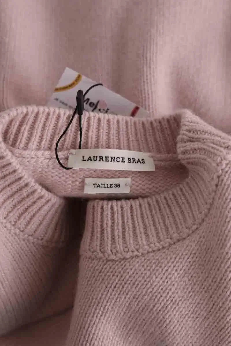 Pull Laurence Bras Rose en Laine